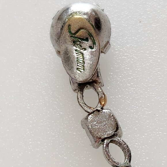 1960 –SHERMAN VINTAGE SPARKLING NECKLACE DECORATED WITH AB BLUE CRYSTALS. - Picture 9 of 9